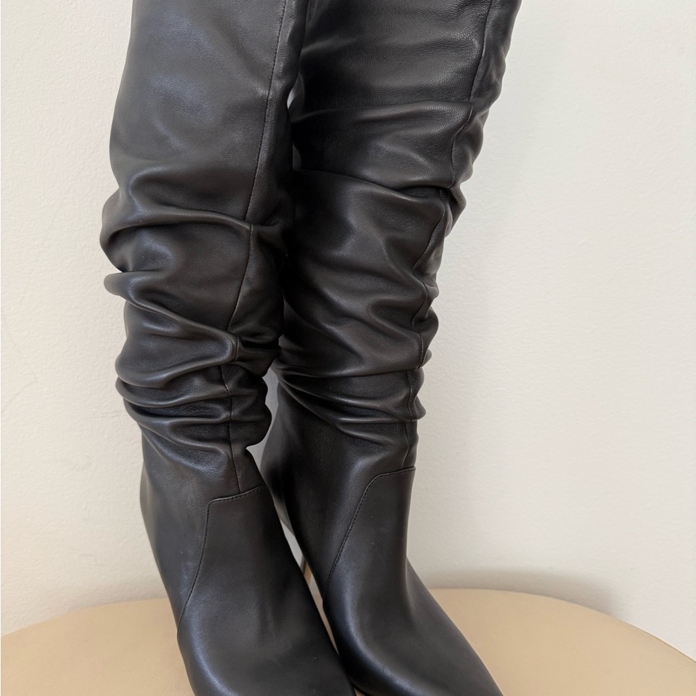 Michael Kors Black Slouchy Boots Pointed Toe Stiletto Heel Women’s Size 5.5M - Picture 4 of 6
